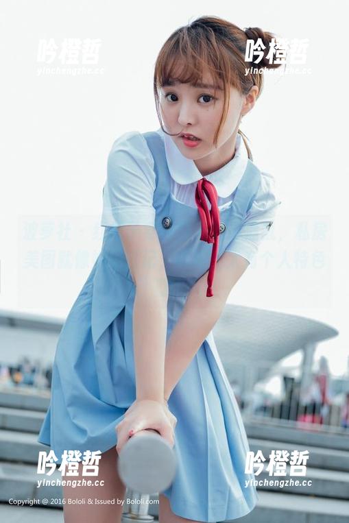 波萝社-小潘鼠 波萝社 - 红裙子穿得轻巧的小潘鼠,私房美图就像她的日记,嘻嘻,太有个人特色了!