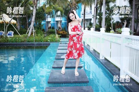 美媛馆 - 套图上线，来看看糯美子在无圣光泳装里“淡定”的样子，哈哈